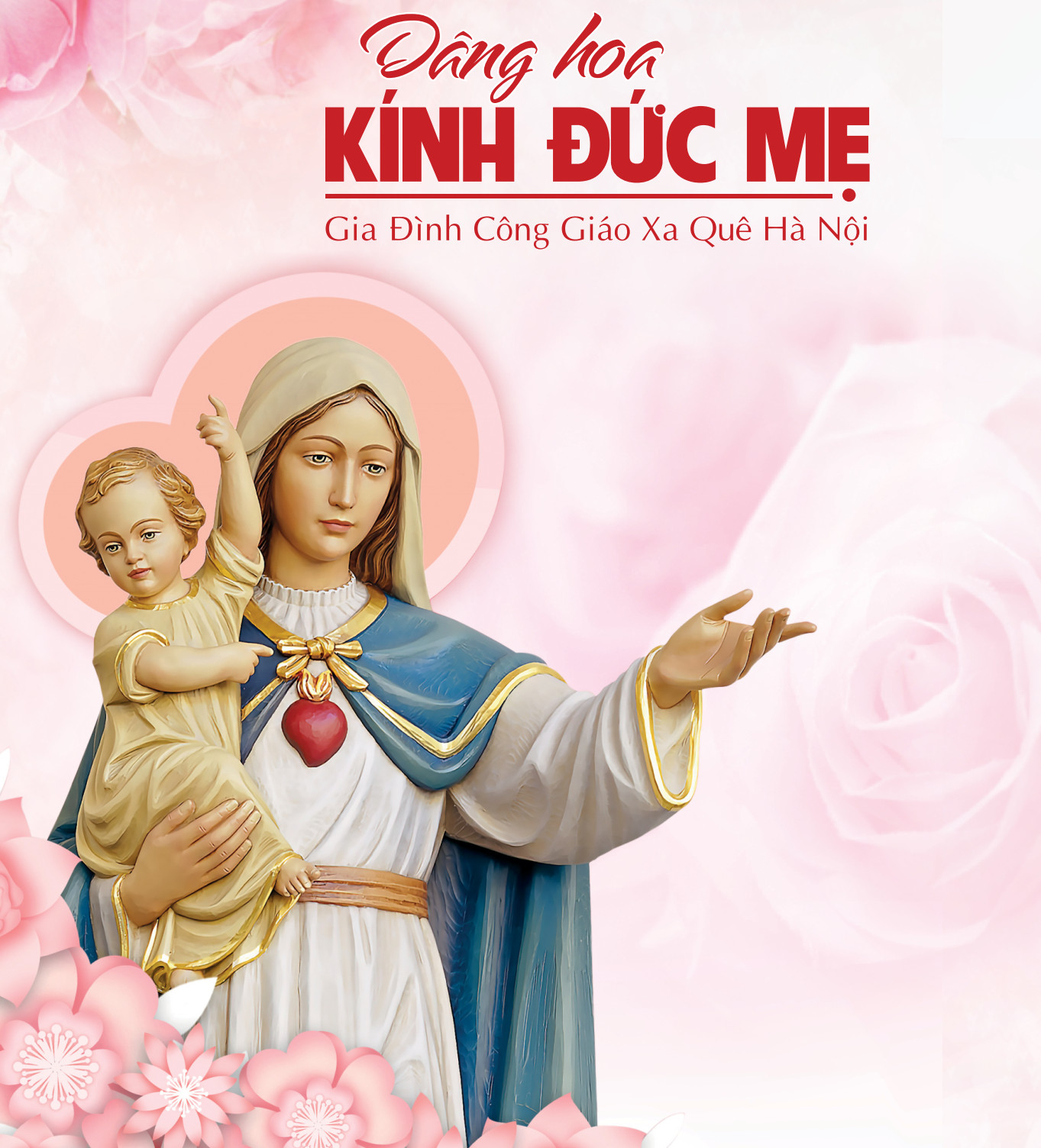 Dâng hoa kính Đức Mẹ