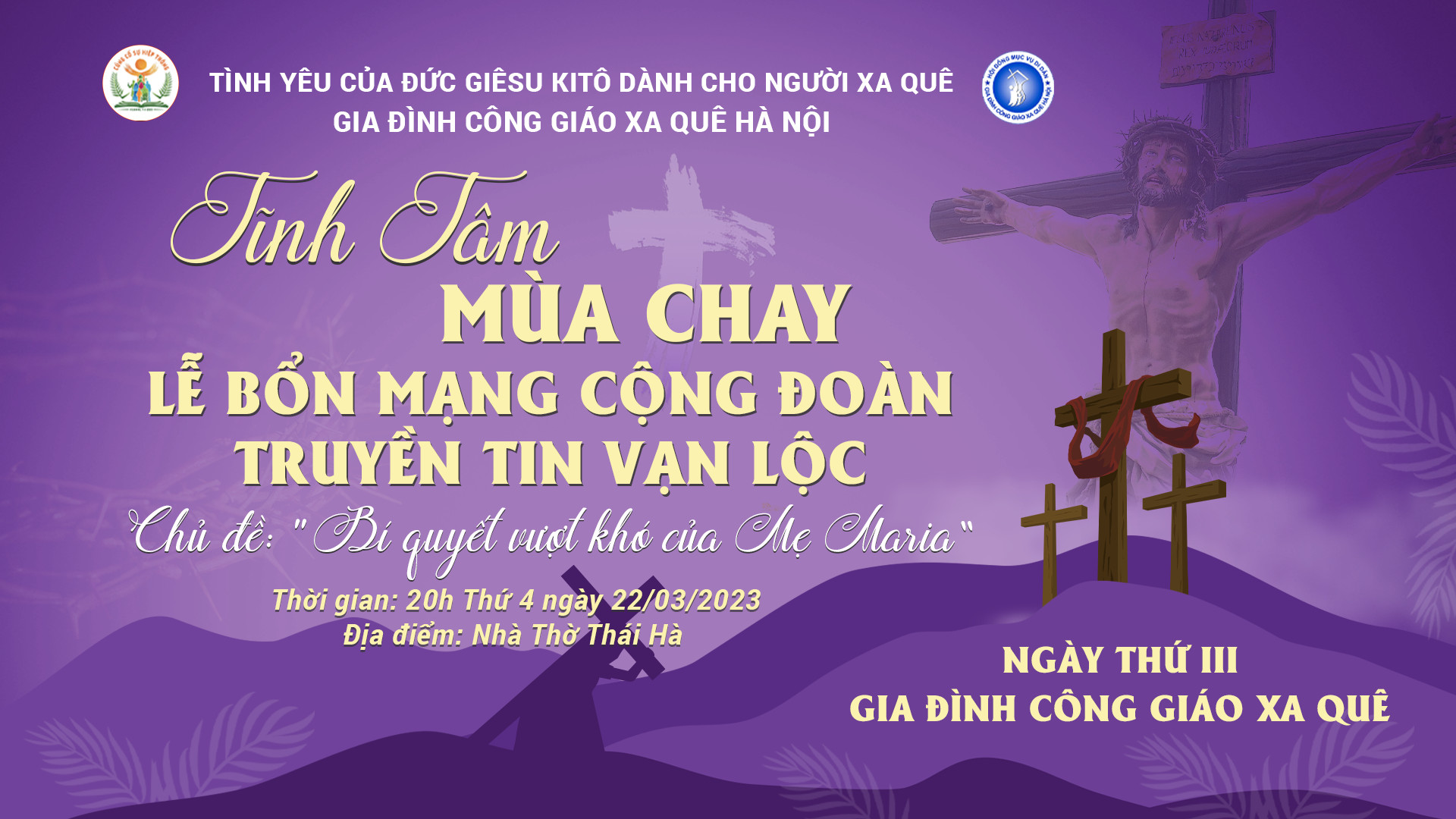 Tĩnh tâm mùa Chay Thánh năm 2023 của GĐCGXQHN.