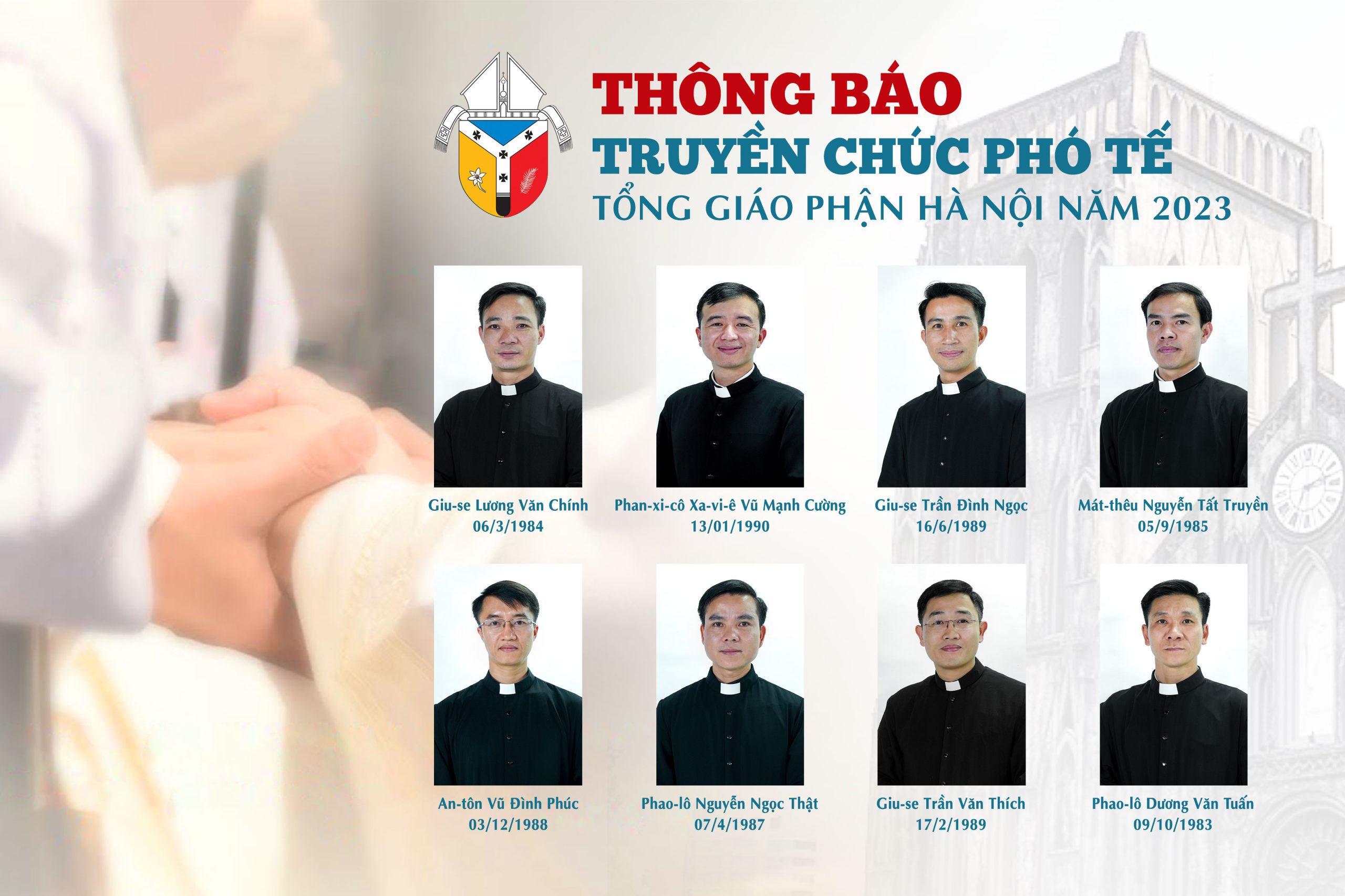 Thông báo Truyền chức Phó tế 2023