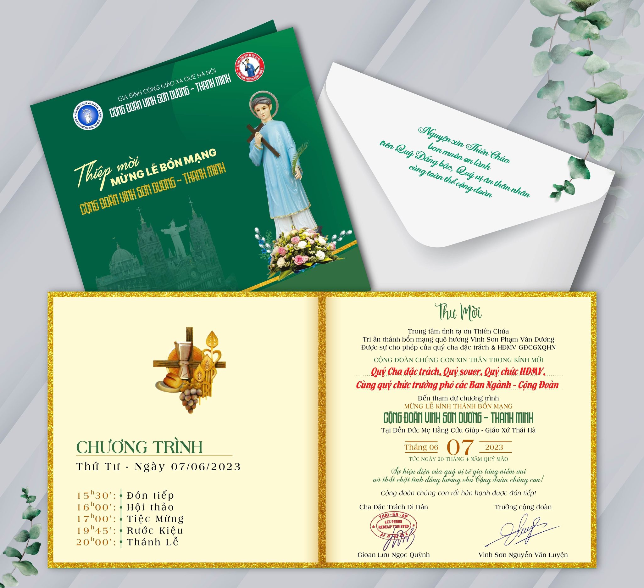 Thông báo: Thư mời mừng lễ bổn mạng l Cộng đoàn Vinh Sơn Dương - Thanh Minh