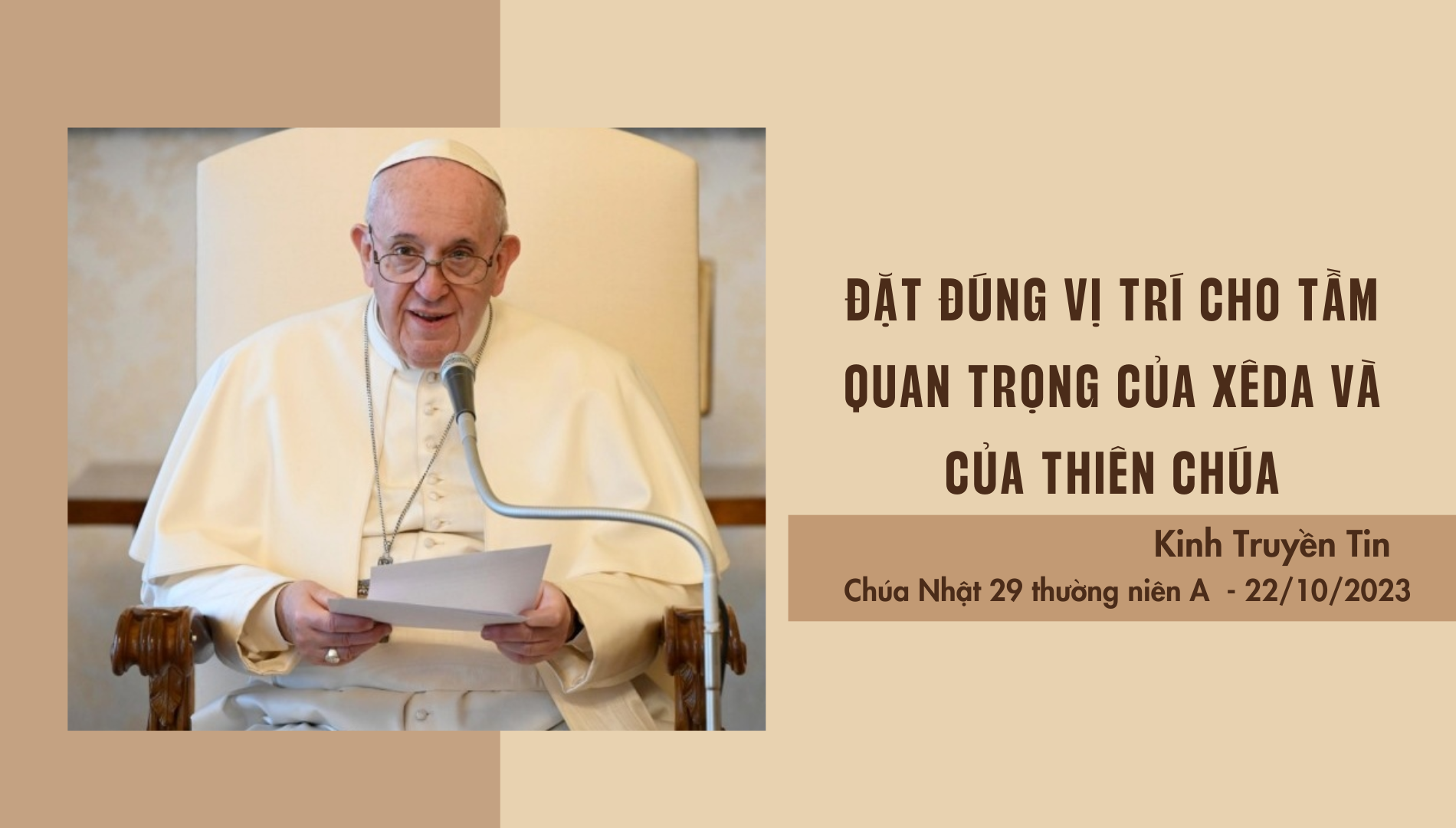 Đặt đúng vị trí tầm quan trọng của Xêda và của Thiên Chúa