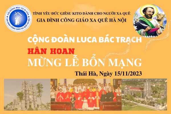 Thư mời: Mừng lễ bổn mạng Cộng đoàn Luca Bác Trạch